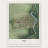 Fisk, Missouri map print, the full design