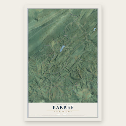 Barree, Pennsylvania map print, the full design