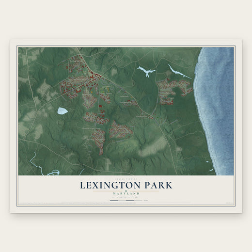Lexington Park, Maryland map print, the full design