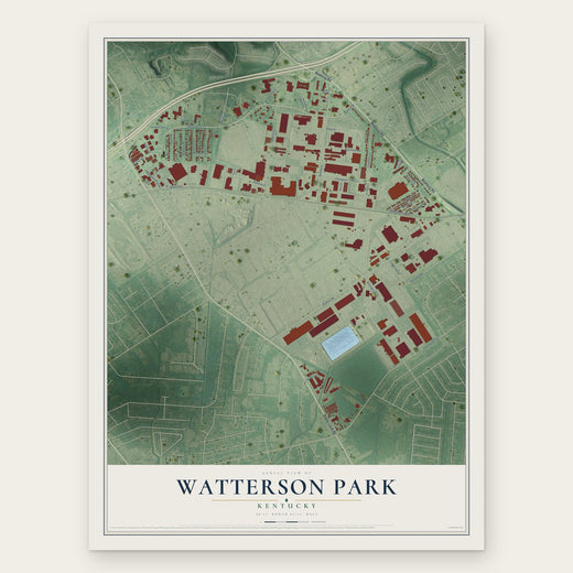 Watterson Park, Kentucky map print, the full design