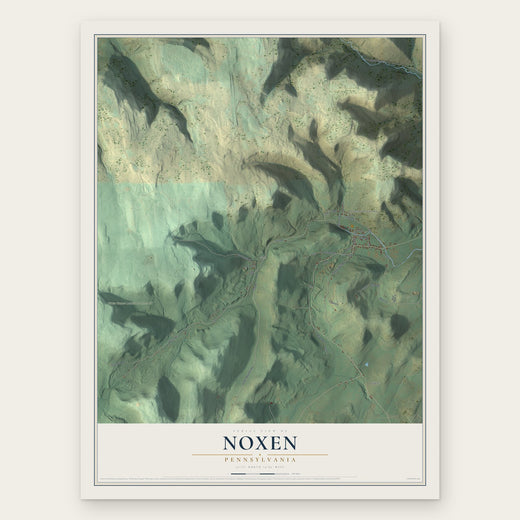 Noxen, Pennsylvania map print, the full design