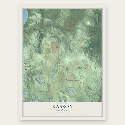Kasson, Michigan map print, the full design