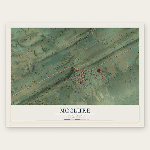 McClure, Pennsylvania map print, the full design