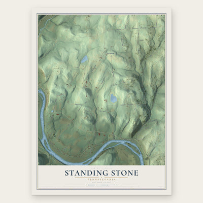 Standing Stone, Pennsylvania map print, the full design