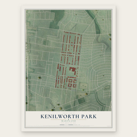 Kenilworth Park, Maryland map print, the full design