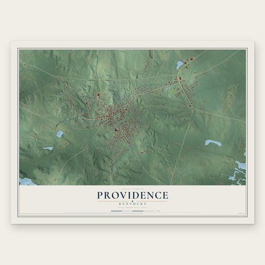 Providence, Kentucky map print, the full design