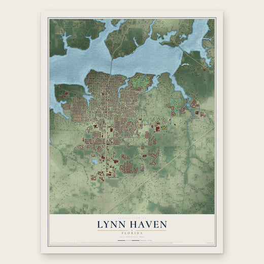 Lynn Haven, Florida map print, the full design