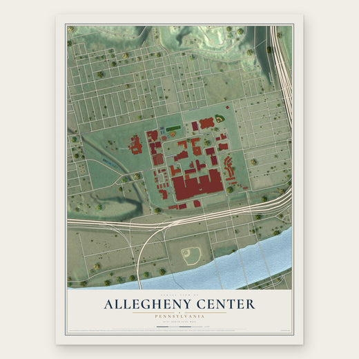 Allegheny Center, Pennsylvania map print, the full design