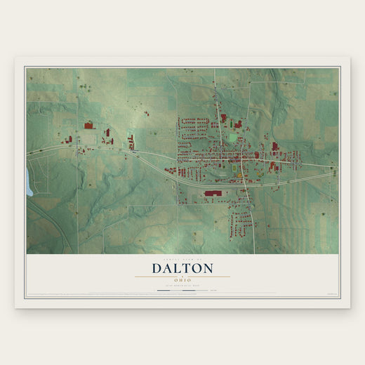 Dalton, Ohio map print, the full design