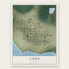 Valier, Montana map print, the full design