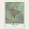 Arlington, Maryland map print, the full design