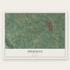 Sheridan, Wyoming map print, the full design