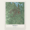 Smyrna, Tennessee map print, the full design