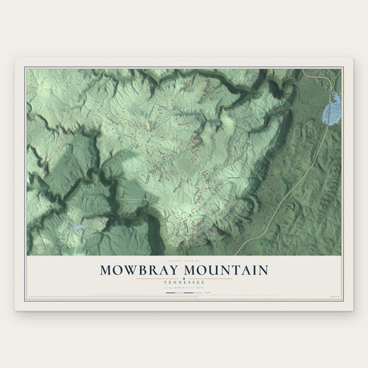 Mowbray Mountain, Tennessee map print, the full design