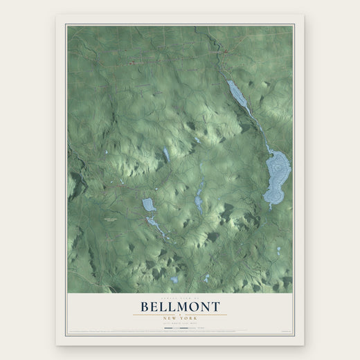 Bellmont, New York map print, the full design