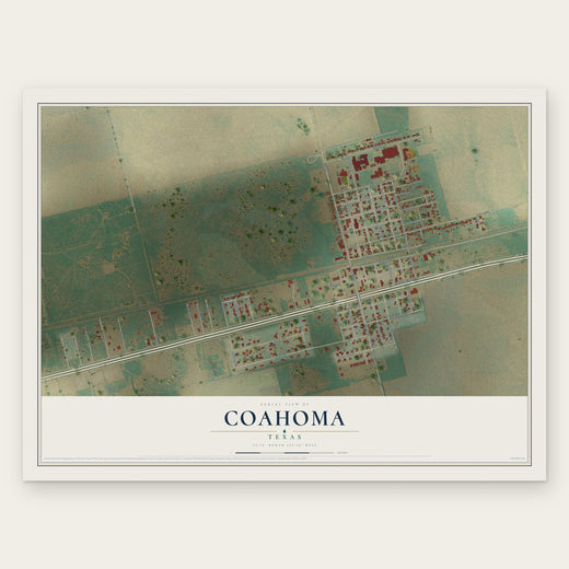 Coahoma, Texas map print, the full design
