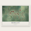 Brown City, Michigan map print, the full design