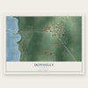 Donnelly, Idaho map print, the full design