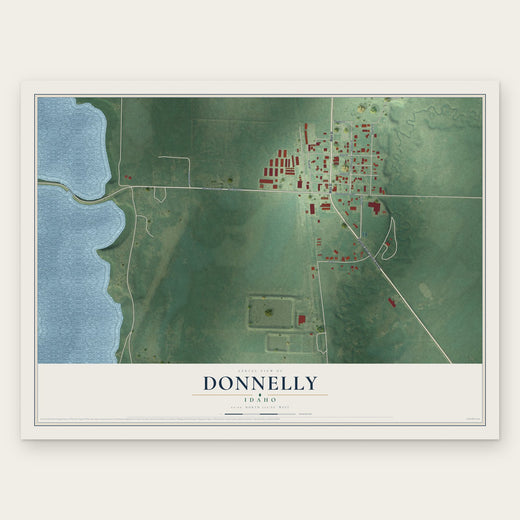 Donnelly, Idaho map print, the full design