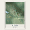 Flaxton, North Dakota map print, the full design