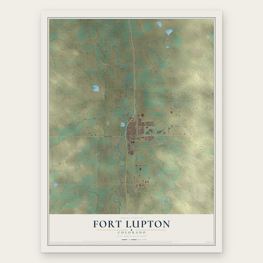 Fort Lupton, Colorado map print, the full design