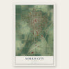 Norris City, Illinois map print, the full design