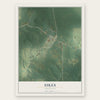 Sikes, Louisiana map print, the full design