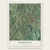 Troutville, Virginia map print, the full design