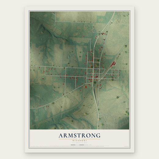Armstrong, Missouri map print, the full design