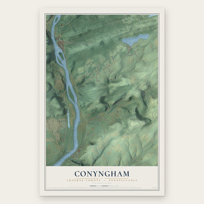 Conyngham, Luzerne County, Pennsylvania map print, the full design