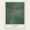 Casstown, Ohio map print, the full design