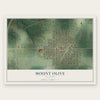 Mount Olive, Illinois map print, the full design