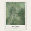 Richards, Missouri map print, the full design