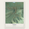 Perry, Arkansas map print, the full design