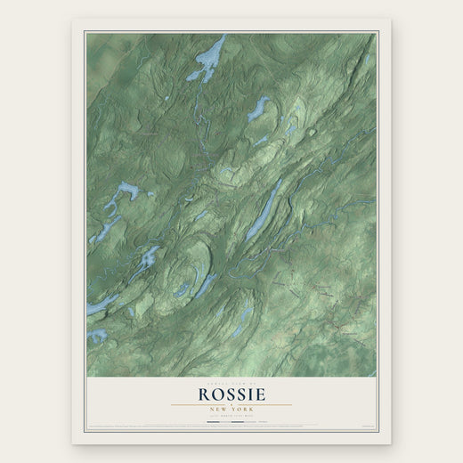 Rossie, New York map print, the full design