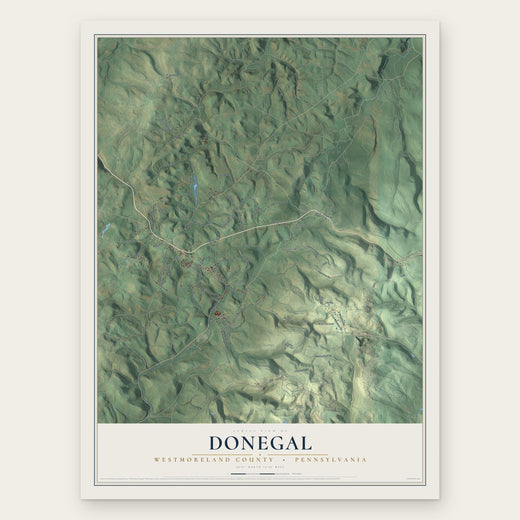 Donegal, Westmoreland County, Pennsylvania map print, the full design