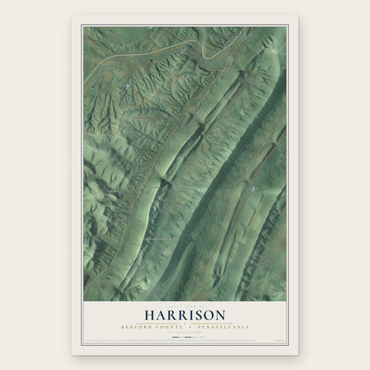 Harrison, Bedford County, Pennsylvania map print, the full design