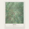 Penn, Chester County, Pennsylvania map print, the full design