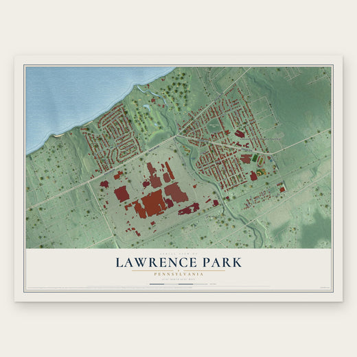 Lawrence Park, Pennsylvania map print, the full design