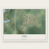 Loda, Illinois map print, the full design