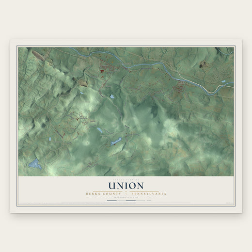 Union, Berks County, Pennsylvania map print, the full design