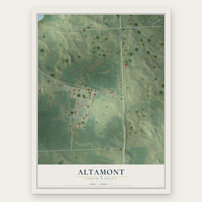 Altamont, South Dakota map print, the full design
