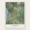 Glasgow, Missouri map print, the full design