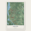 Fulton, Mississippi map print, the full design
