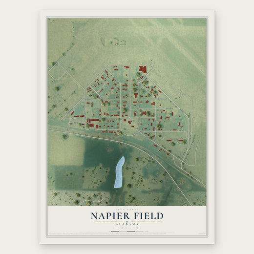 Napier Field, Alabama map print, the full design