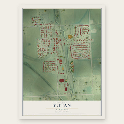 Yutan, Nebraska map print, the full design
