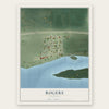 Rogers, Nebraska map print, the full design