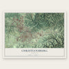 Christiansburg, Virginia map print, the full design