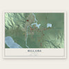 Bellaire, Michigan map print, the full design