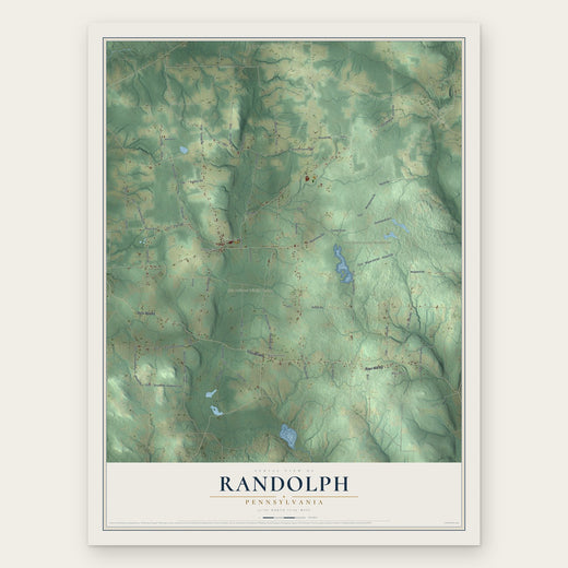 Randolph, Pennsylvania map print, the full design